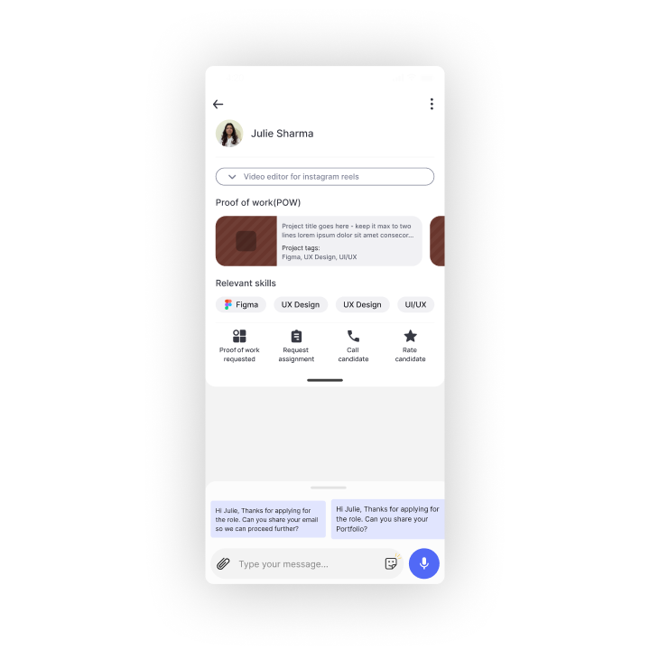 Surface the job role in chat for multi-role conversations